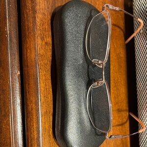 Stylish Silver Eyeglasses with Case